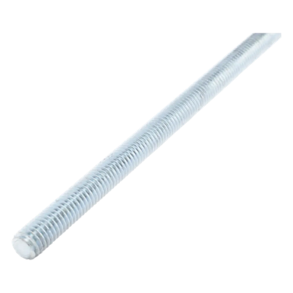 Varilla Roscada / 3/8" (9.5 mm) / 3000 mm (9.8 ft) / Acero Alta Resistencia / Electro Zinc 15-20 μm / Roscado Métrico e Imperial
