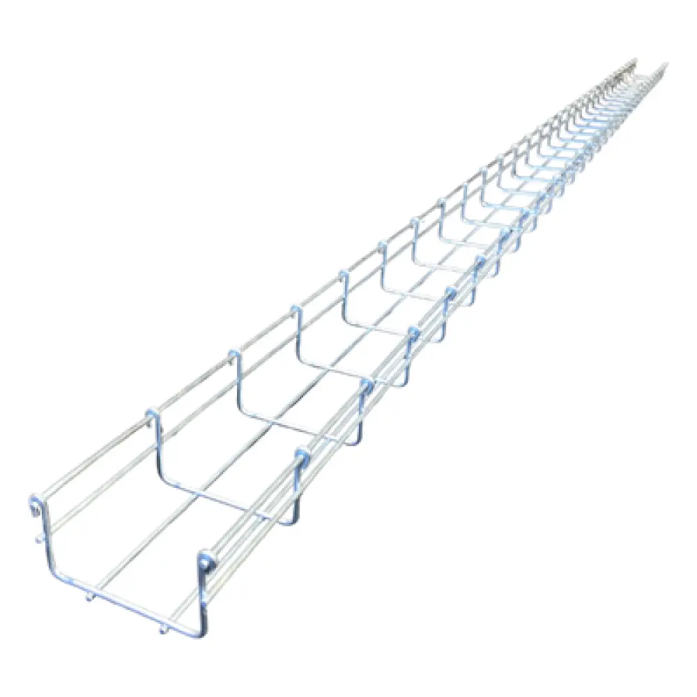 Charola Tipo Malla / 100x54 mm / Capacidad 77 Cables Cat6 / Tramo 3 m (9.8 ft) / Acabado Electrozincado / Uso Interior
