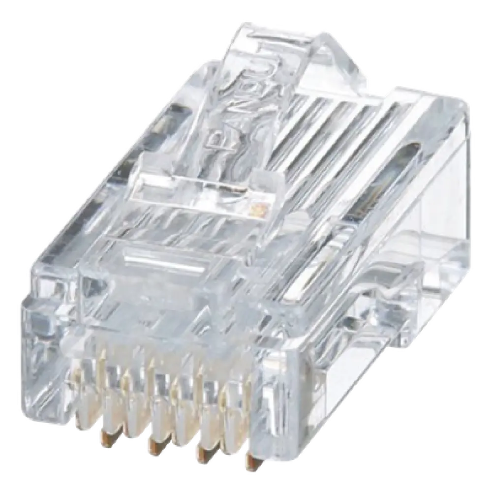 Plug RJ45 / Cat5e / 24-26 AWG / 50 µin Oro / 2500 Ciclos / 50 Piezas / -10°C a 60°C