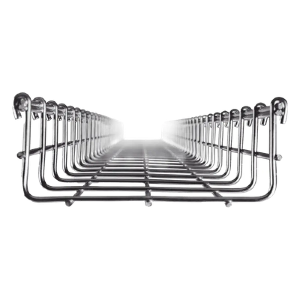 Charola tipo malla / 66 mm peralte / 150 mm ancho / 3 m tramo / Electro zinc / 158 cables Cat6 / 9.84 pies