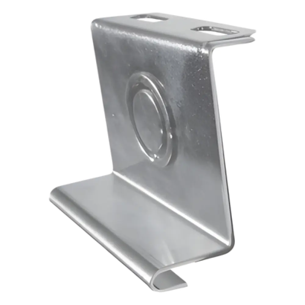 Placa de Salida a Tubo Automática / 66 mm / Tuberías 1/2 a 2 pulgadas / Abrazadera Tipo U / Acabado Electro Zinc