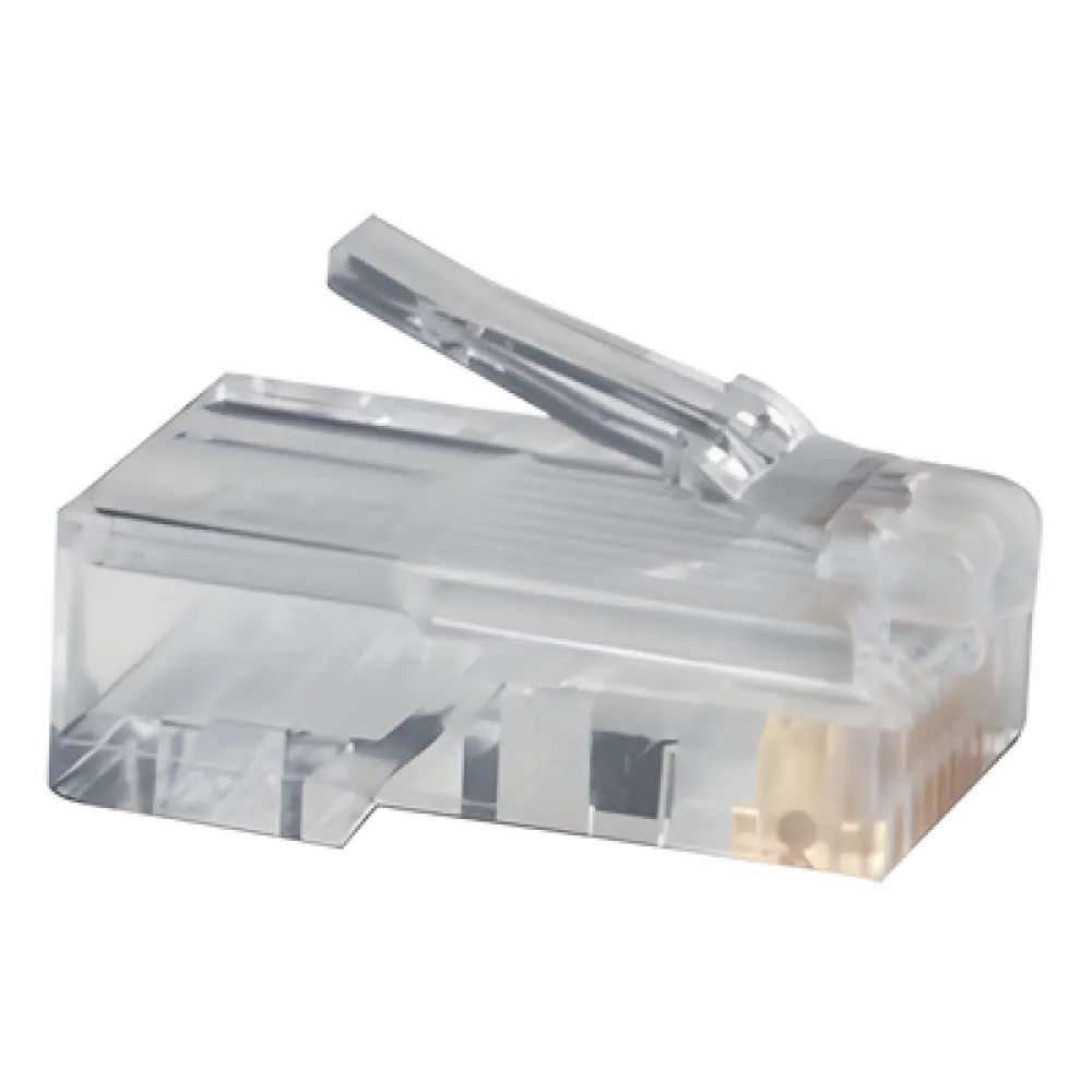 Plug RJ45 Cat5e / UTP 22-26 AWG / Chapado Oro 50μ / Diámetro Máx 5.08 mm (0.017 ft)