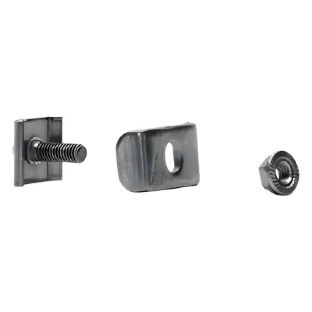 Kit de unión para charola / Clema mediana / Tornillo encastrado / Acabado electro zinc / Ancho hasta 300 mm (11.8 in)