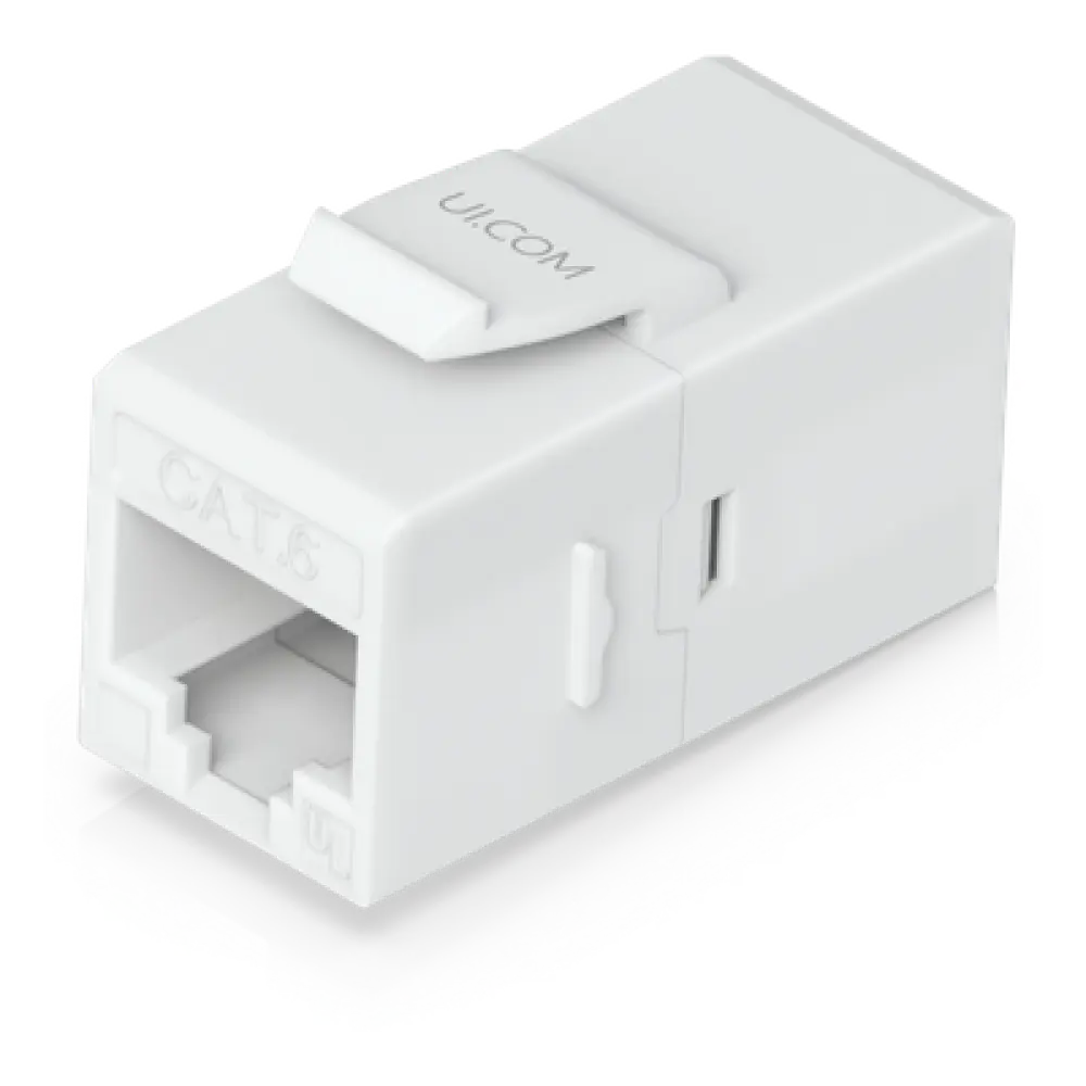 Acoplador Keystone / Cat6 Pass-Through / 10 Gbps / PoE / Snap-In / Paquete 12 Unidades