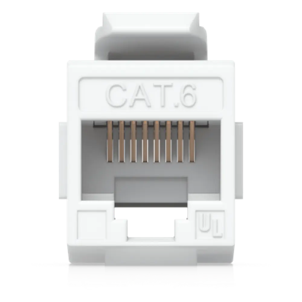 Acoplador Keystone / Cat6 Pass-Through / 10 Gbps / PoE / Snap-In / Paquete 12 Unidades