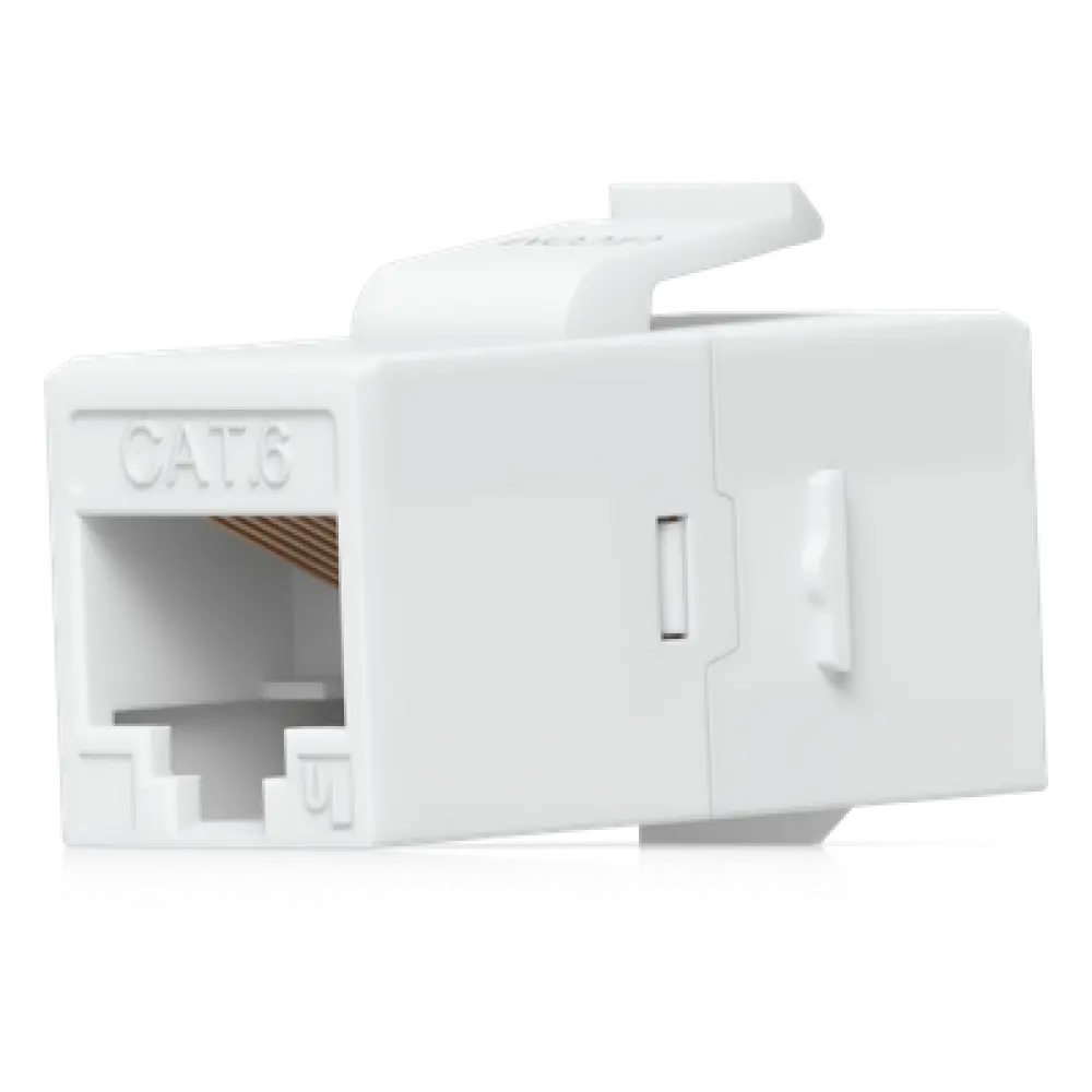 Acoplador Keystone / Cat6 Pass-Through / 10 Gbps / PoE / Snap-In / Paquete 12 Unidades