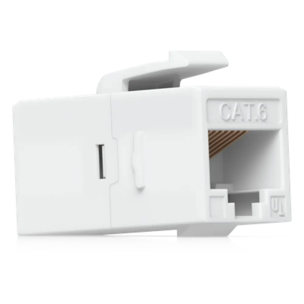 Acoplador Keystone / Cat6 Pass-Through / 10 Gbps / PoE / Snap-In / Paquete 12 Unidades