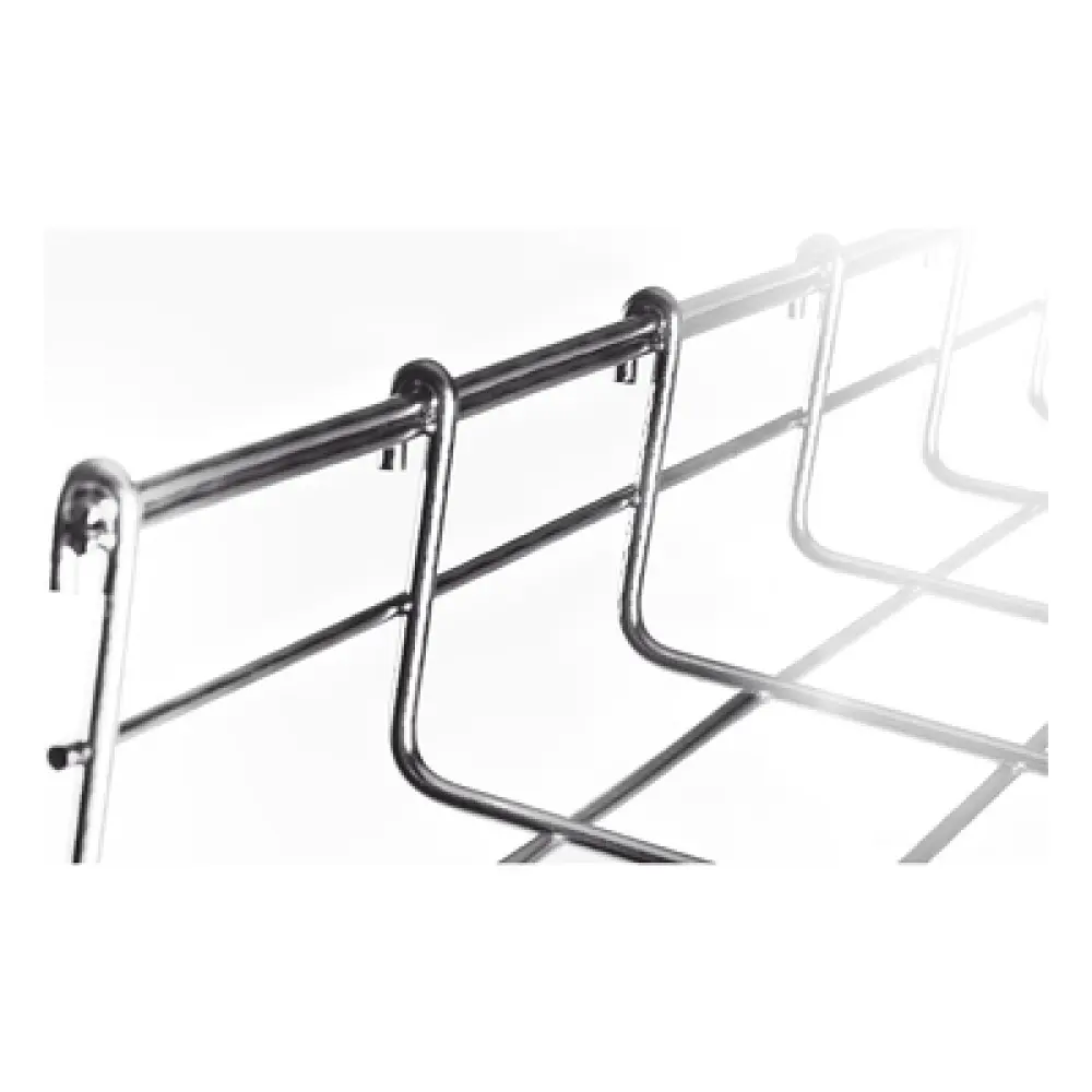 Charola Tipo Malla / Ancho 250 mm (9.8 in) / Peralte 66 mm / Tramo 3 m (9.8 ft) / Electro Zinc 15-20 micras / Capacidad 263 Cables Cat6