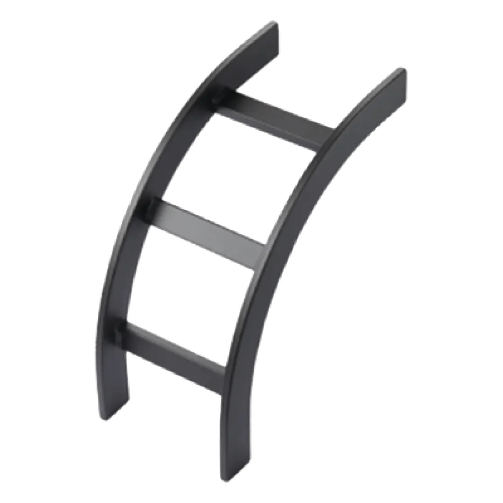 Accesorio de Escalerilla / Curva Vertical Exterior / 12 in (305 mm) Ancho / Acero Tubular / Negro RAL 9005