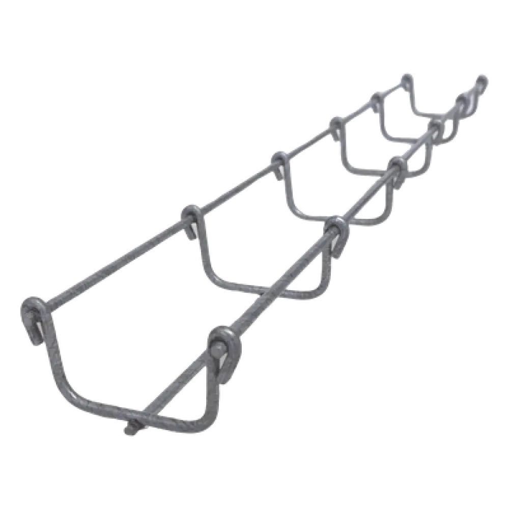 Charola Tipo Malla Bimetálica / 50 mm Ancho / 33 mm Peralte / Tramo 3 m (9.8 ft) / Hasta 26 Cables Cat6 / Exterior y Zonas Húmedas