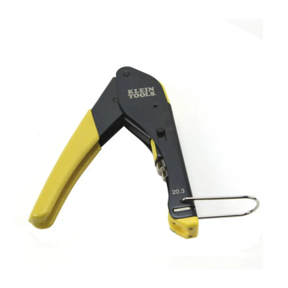 Pinza de Compresión para Conector F / Cables RG59 y RG6/6Q / Acero Antioxidante / Mango con Seguro / 5.59' (1700 mm) de Longitud