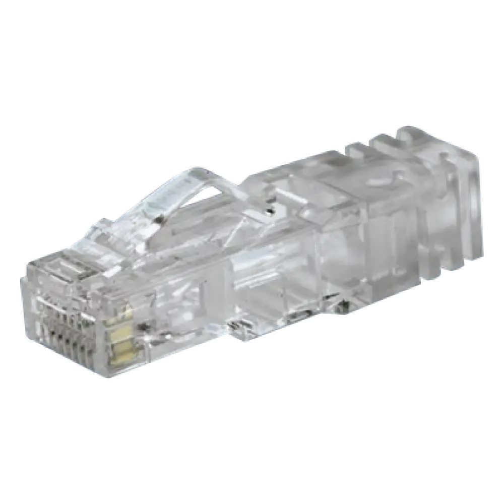 Plug RJ45 / Cat6 / 8P8C / 23-24 AWG / 50μin Oro / 2500 Ciclos / -10 a 60°C / 100 Piezas