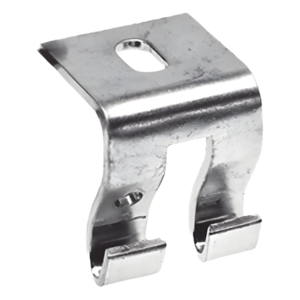 Grapa de Suspensión para Charola Malla / Acero al Carbón Calibre 12 (2.7 mm) / Anchos 50 mm a 300 mm (2 in a 11.8 in) / Múltiples Acabados / Certificación NOM-001-SEDE-2012