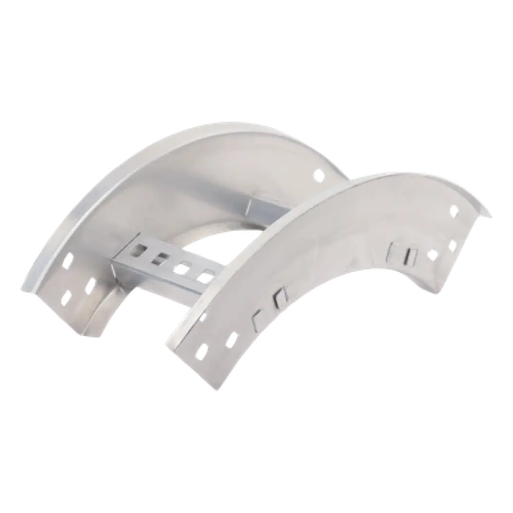 Curva Vertical Exterior / Perfil Z / Peralte 3 1/4" / Ancho 6" / Radio 8" / Aluminio / 90°