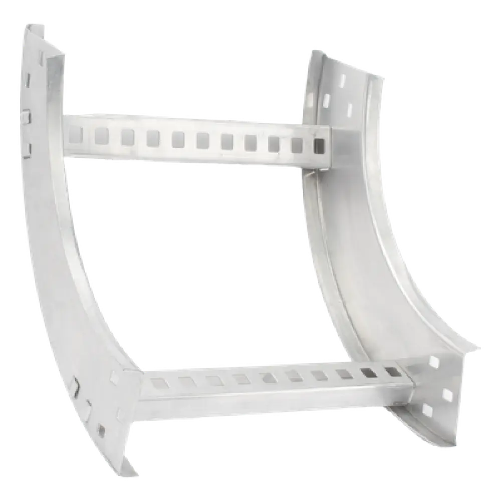 Curva Vertical de 90° / Perfil Z de Aluminio / Peralte 3 1/4" / Ancho 12" / Radio 8" / Interior y Exterior
