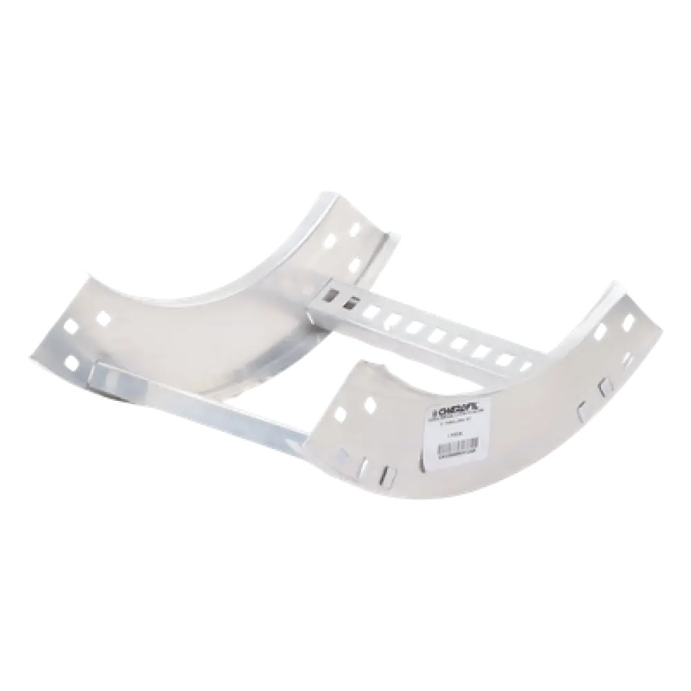 Curva Vertical de 90° / Perfil Z de Aluminio / Peralte 3 1/4" / Ancho 12" / Radio 8" / Interior y Exterior