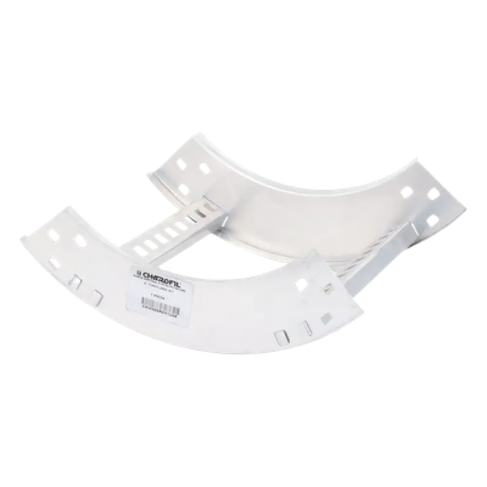 Curva Vertical de 90° / Perfil Z de Aluminio / Peralte 3 1/4" / Ancho 12" / Radio 8" / Interior y Exterior