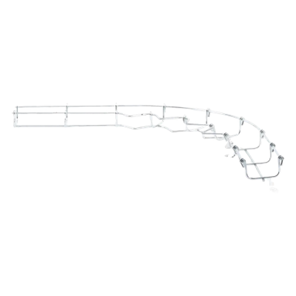 Curva Pre-Fabricada Horizontal / 90° / 33 mm Peralte / 50 mm Ancho / Electro Zinc 15-20 micras / Interior