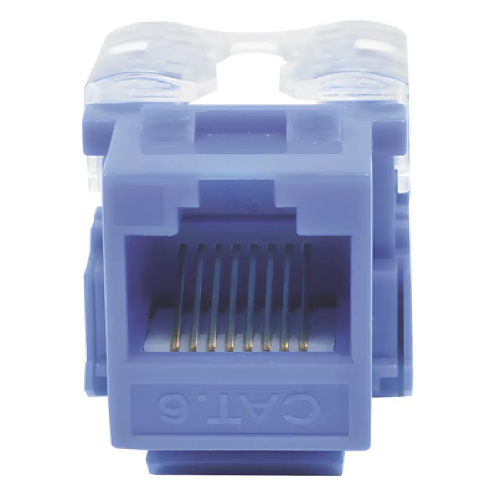 Módulo Jack / Cat6 Clase E / Keystone 110 / Impacto / RJ45 No Blindado / Azul