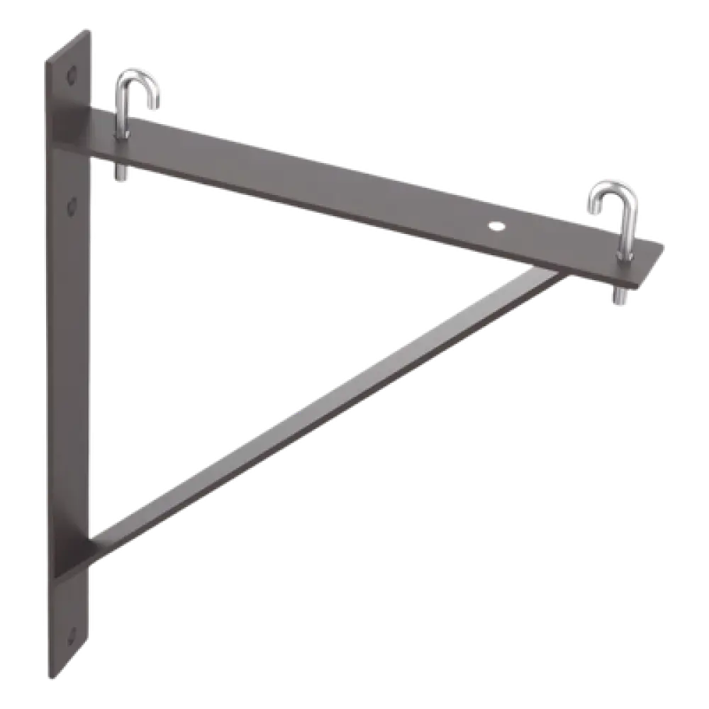 Kit de Soporte Triangular a Pared / Acero / 6 y 12 in / 0.5 y 1 ft / Negro