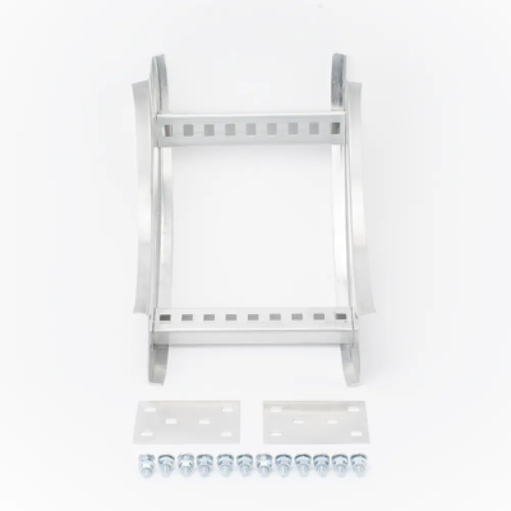 Curva Vertical Interior de Aluminio / Perfil Z / Peralte 3 1/4" / Ancho 9" / Radio 8" / Ambientes Salinos