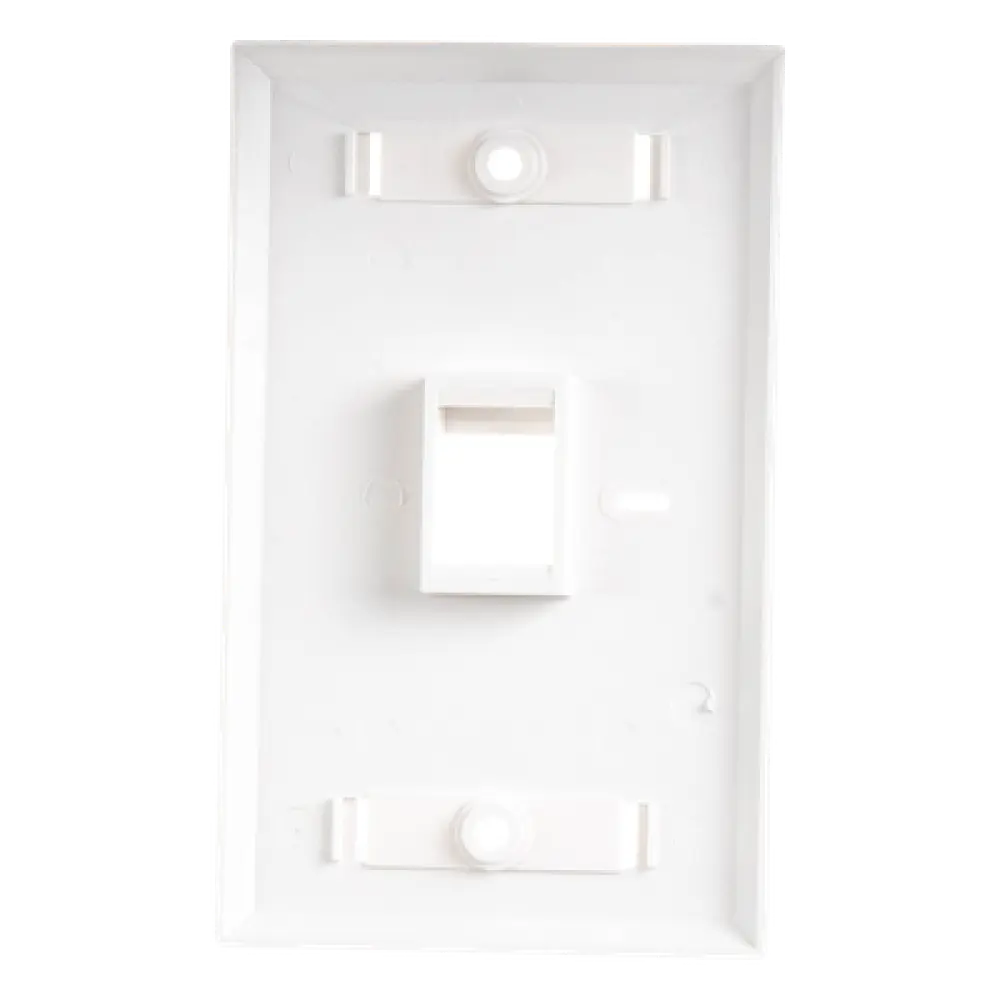 Placa de Pared / 1 Puerto Keystone / 70 x 115 mm (2.75' x 4.52') / UL 94V-0 / Blanco