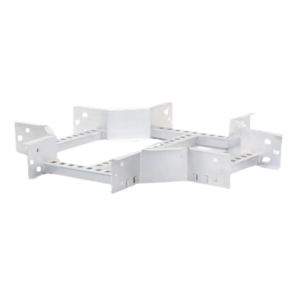 Derivación Horizontal X / Perfil Z / Peralte 3 1/4" / Ancho 9" / Radio 8" / Aluminio Portacables