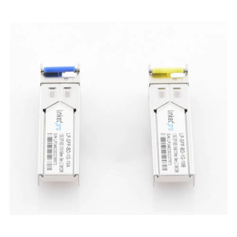 Transceptor Óptico SFP Bidireccional / Monomodo 1310/1550 nm / 1.25 Gbps / Alcance 10 km (32808 ft) / Conector LC/UPC Simplex / DDM / 2 Piezas