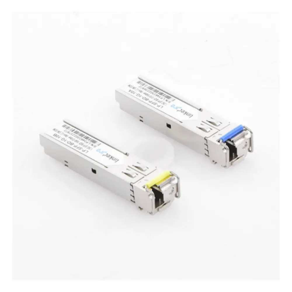 Transceptor Óptico SFP Bidireccional / Monomodo 1310/1550 nm / 1.25 Gbps / Alcance 10 km (32808 ft) / Conector LC/UPC Simplex / DDM / 2 Piezas