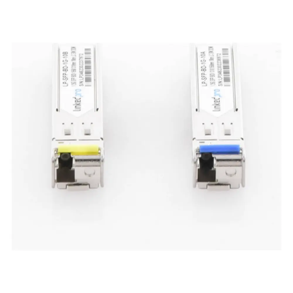 Transceptor Óptico SFP Bidireccional / Monomodo 1310/1550 nm / 1.25 Gbps / Alcance 10 km (32808 ft) / Conector LC/UPC Simplex / DDM / 2 Piezas