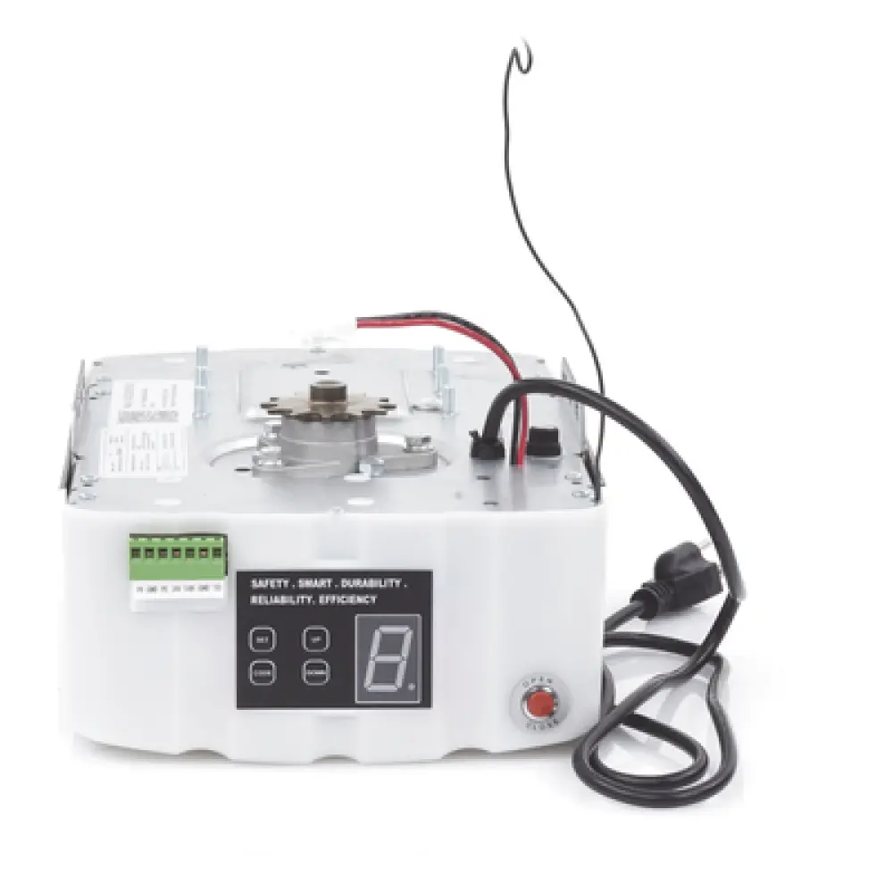 Motor Automático para Puerta de Garage / 1/2 HP / Arranque y Paro Suaves / 127 VCA / 20 Controles 433 MHz / Rieles Tipo T y C / Respaldo de Energía