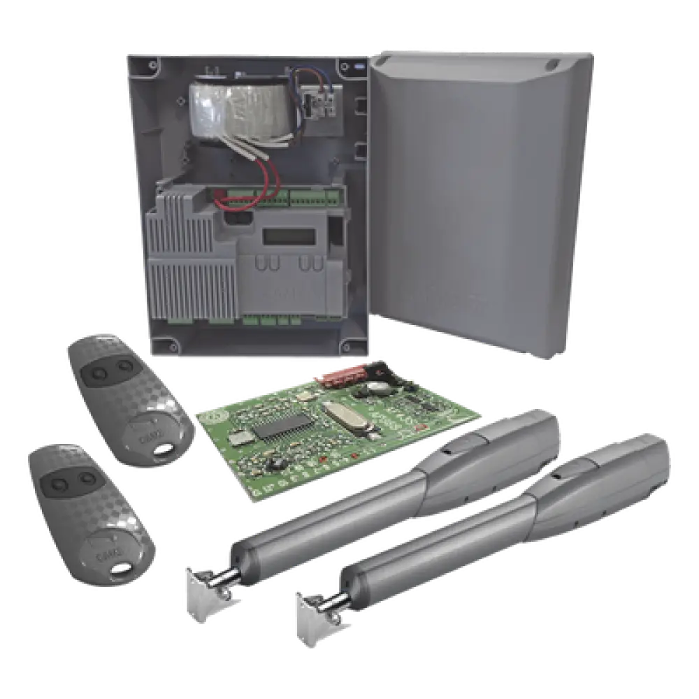Kit de Operadores para Puertas Abatibles / 3 m (9.8 ft) / 400 kg / 24 VCC / IP54 / Uso Intensivo