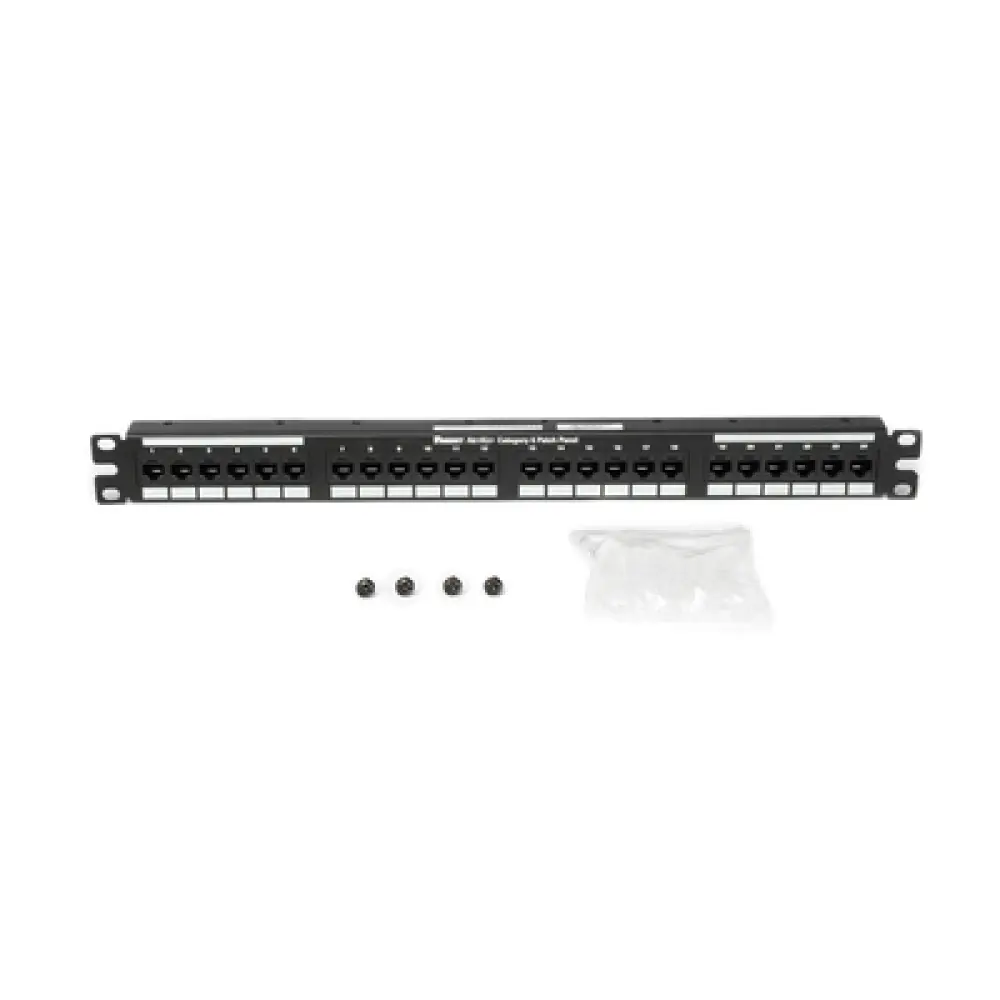 Panel de Parcheo / Cat 6 / 24 Puertos / 1UR / Punchdown 110 / Rack 19"
