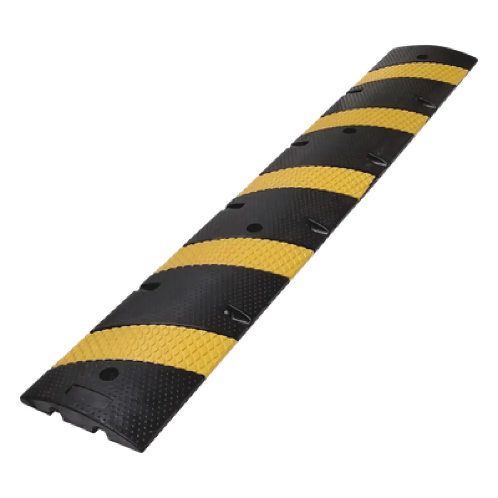 Reductor de Velocidad / 183cm (6 ft) / 5 Franjas Amarillas / Hule Reciclado / 20 Toneladas