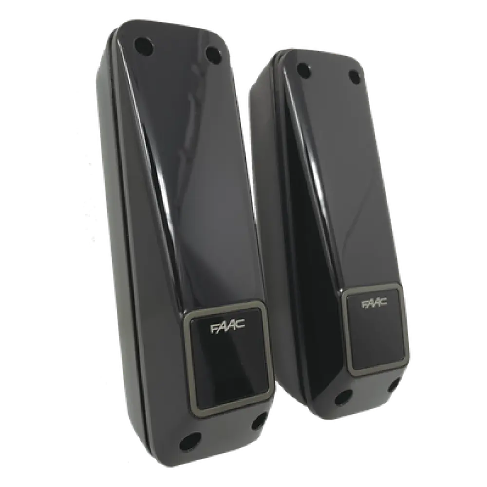 Fotocelda infrarroja / Alcance 20 m (66 pies) / IP54 / Alineación automática / 24 VCA/VCC / ±90° regulación horizontal