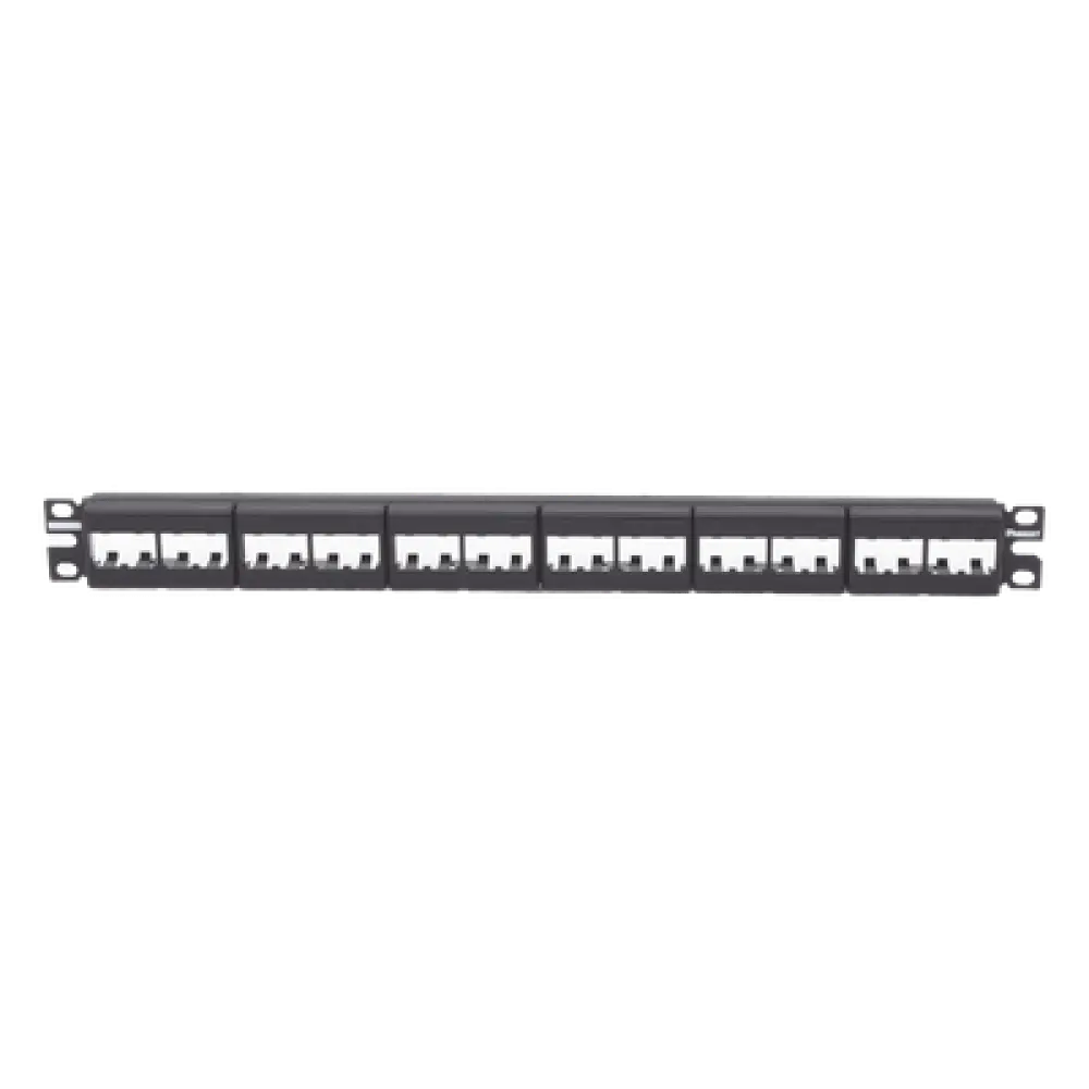 Panel de Parcheo Modular / Plano / Sin Blindaje / 24 Puertos / 1UR / 19" / CRS