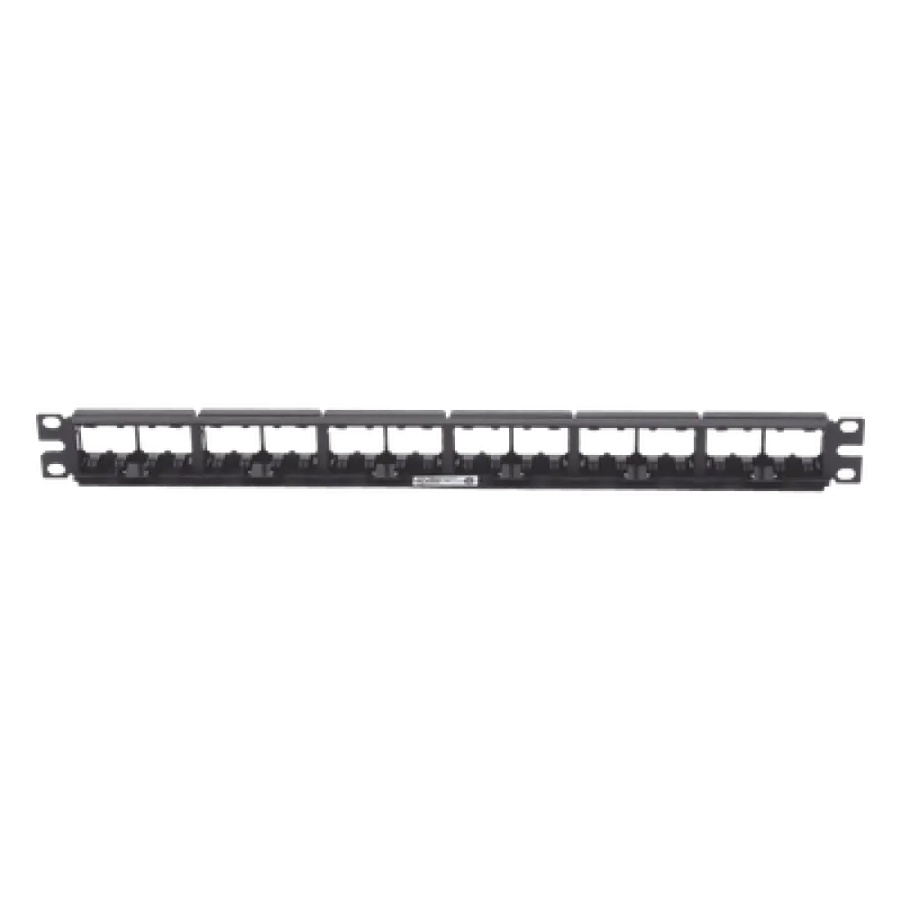 Panel de Parcheo Modular / Plano / Sin Blindaje / 24 Puertos / 1UR / 19" / CRS