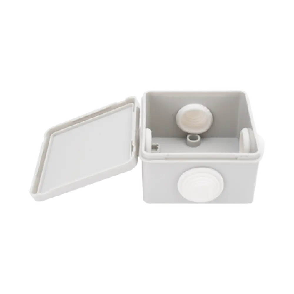 Caja de Derivación Exterior / IP55 / IK07 / 4 Entradas / ABS Antiflama / 80 x 80 x 50 mm