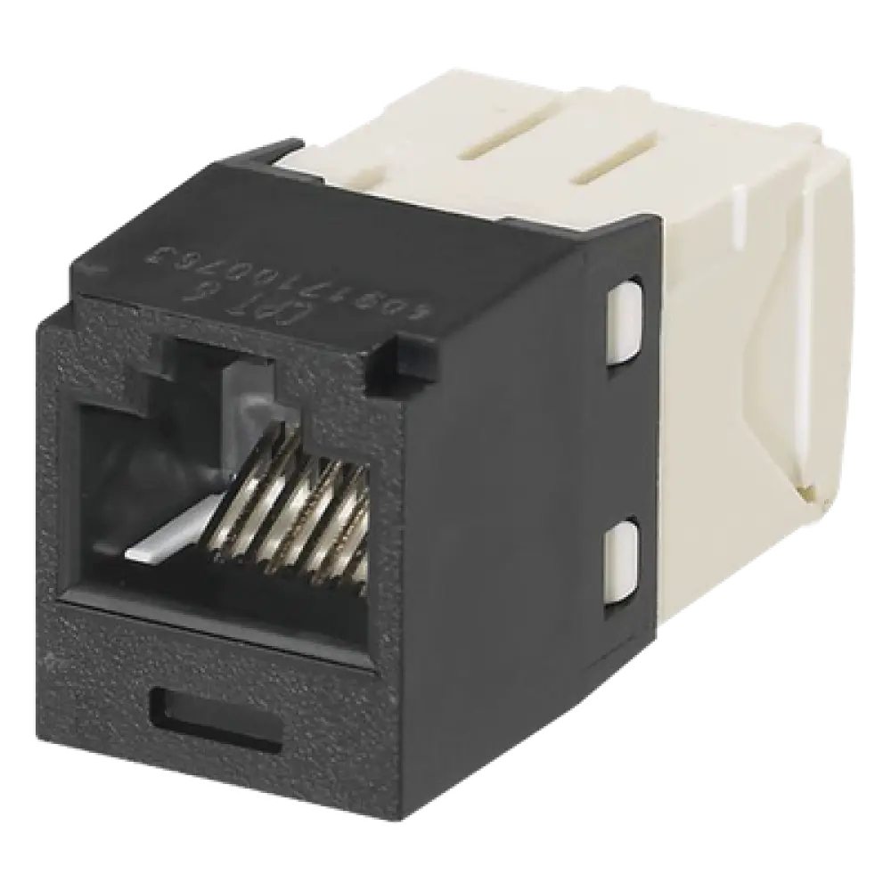Jack RJ45 / Cat 6 / Mini-Com TG / Sin herramienta de impacto / 8P8C / Negro