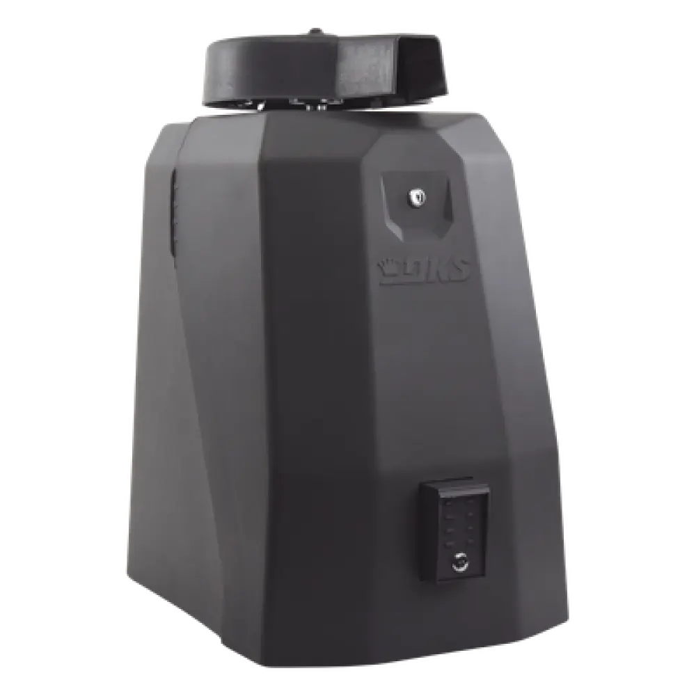 Operador para Puerta Abatible / Uso Continuo / 4.8 m (15.7 ft) / 360 kg / 0.5 HP / 115 VAC / Energía Solar / Batería 7.2 Ah