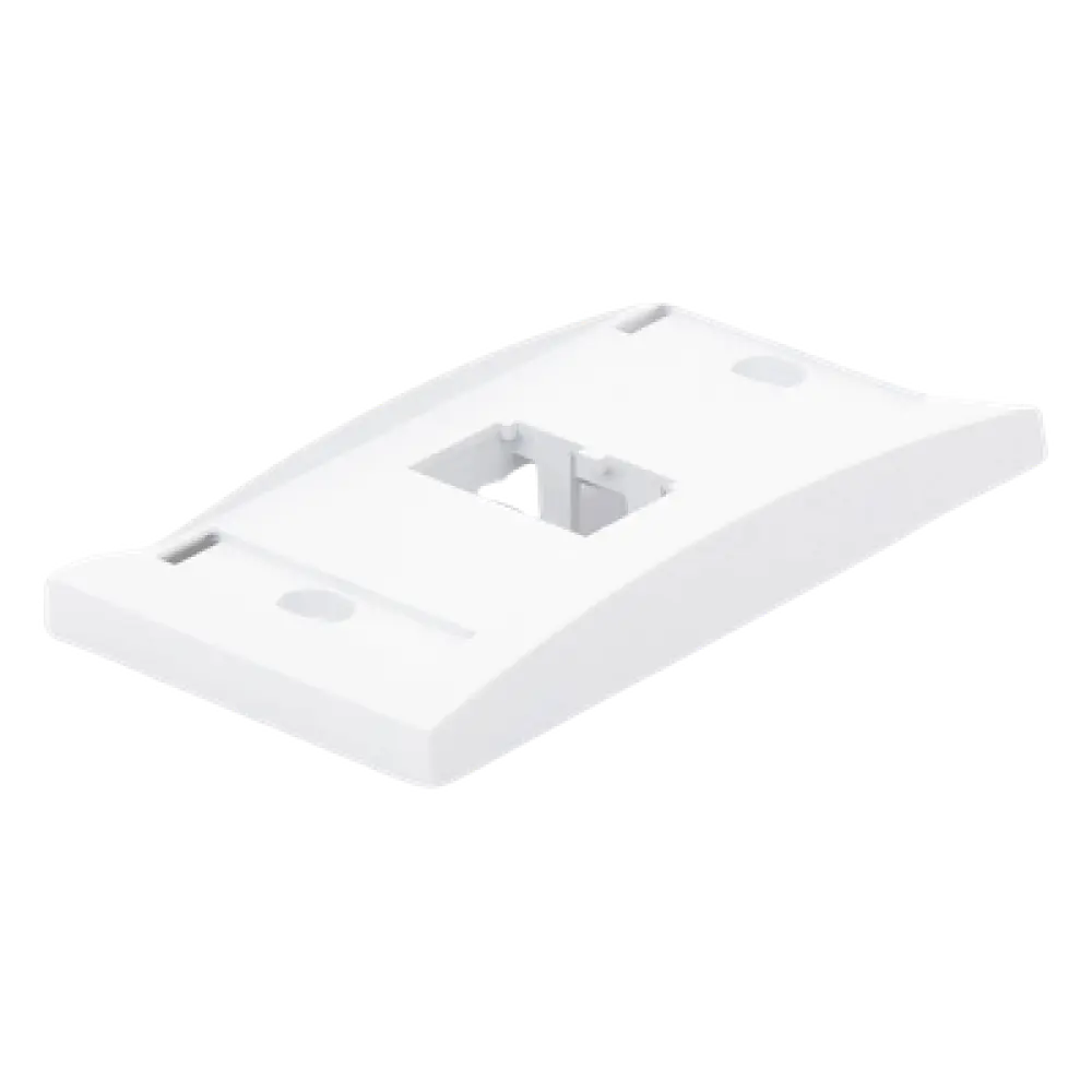 Placa de Pared Vertical / 2 Puertos Mini-Com / Etiqueta y Cubierta Integradas / 2.75 x 4.5 in / ABS / Blanco