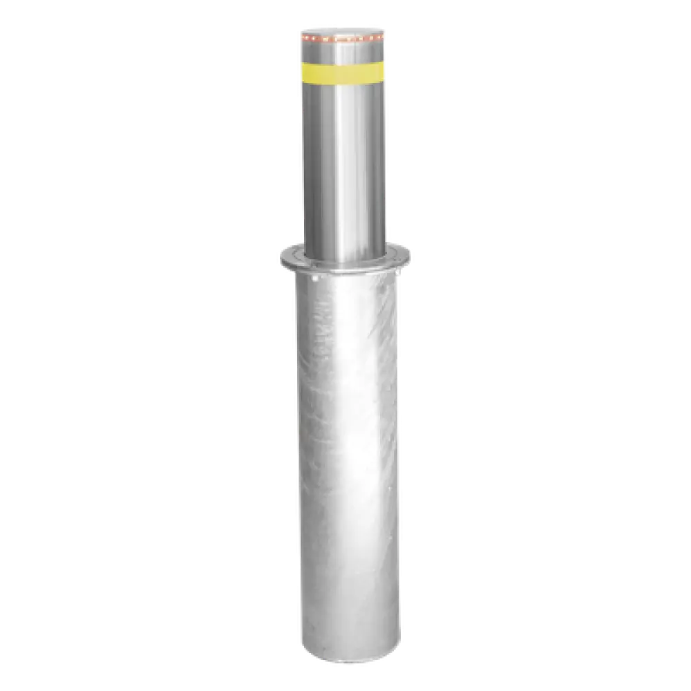 Bolardo Hidráulico Antiembestida / 220 mm × 600 mm (0.72 ft × 1.97 ft) / Acero Inoxidable 304 / 200,000 J / Ciclo 4 s / 100 Ciclos/h