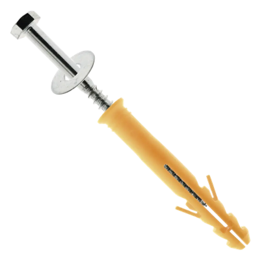Tornillo para Tope Estacionamiento / Reductor de Velocidad / 12 cm (4 pulgadas) / Grosor 12 mm / Arandela y Taquete Plástico Incluidos
