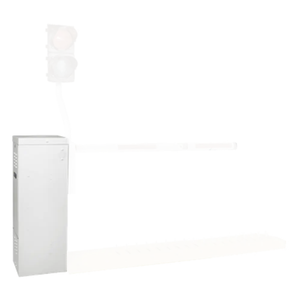 Barrera Vehicular / Uso Continuo / Motor 1/2 HP / Brazo 4 m (13.1 ft) / 115 VAC / 5.4 A / Dimensiones Compactas
