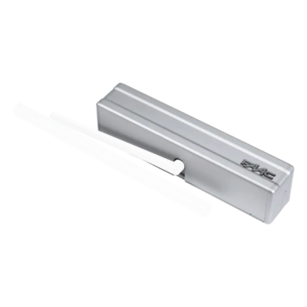 Operador para Puertas Batientes / Motor 24V / 110 VAC 100W / Apertura 100° / Frecuencia de Uso 100% / IP23 Interior / Dimensiones Compactas