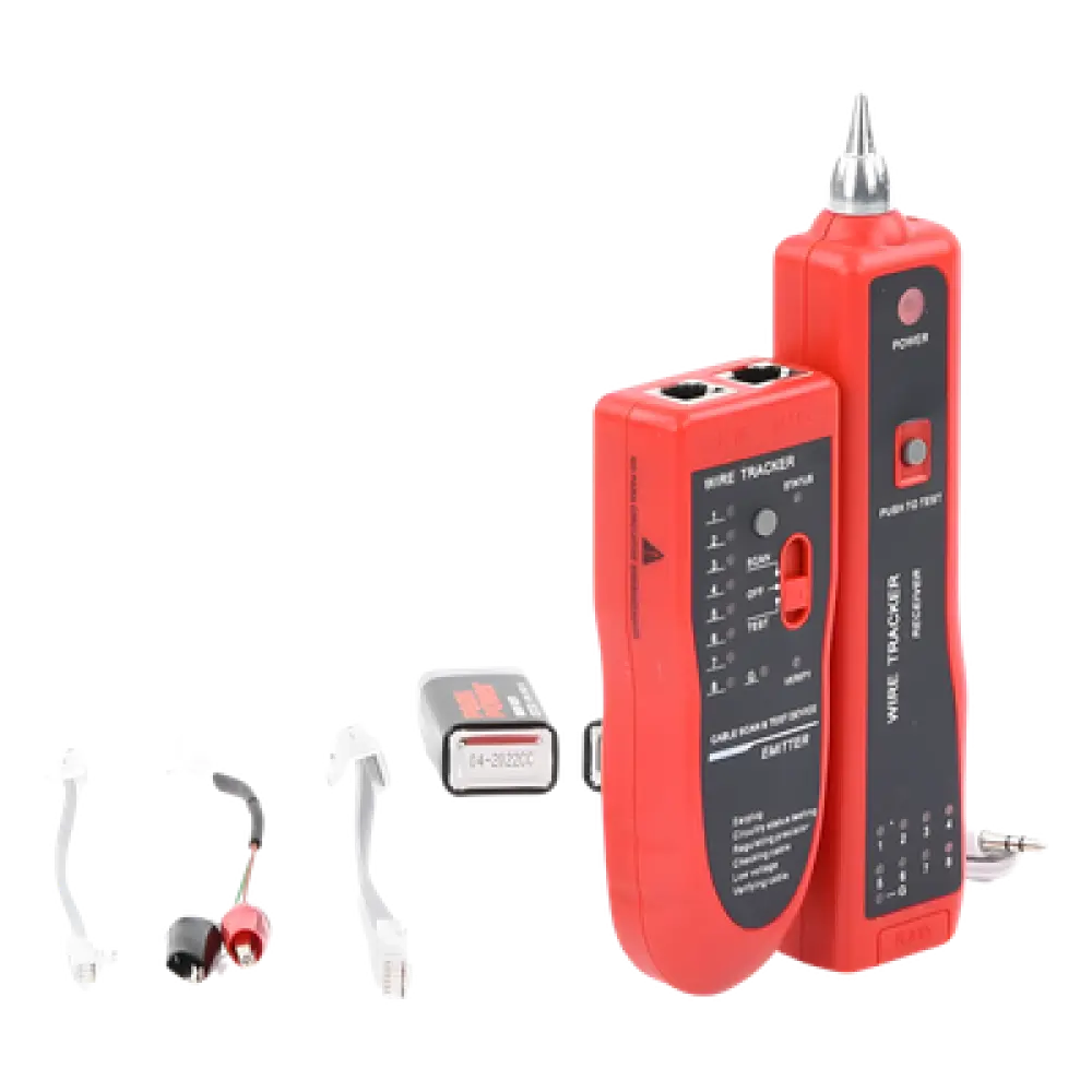 Detector de Cable con Generador de Tonos / Alcance 3 km (9,842 ft) / Prueba Continuidad y Configuración / Batería 9V DC