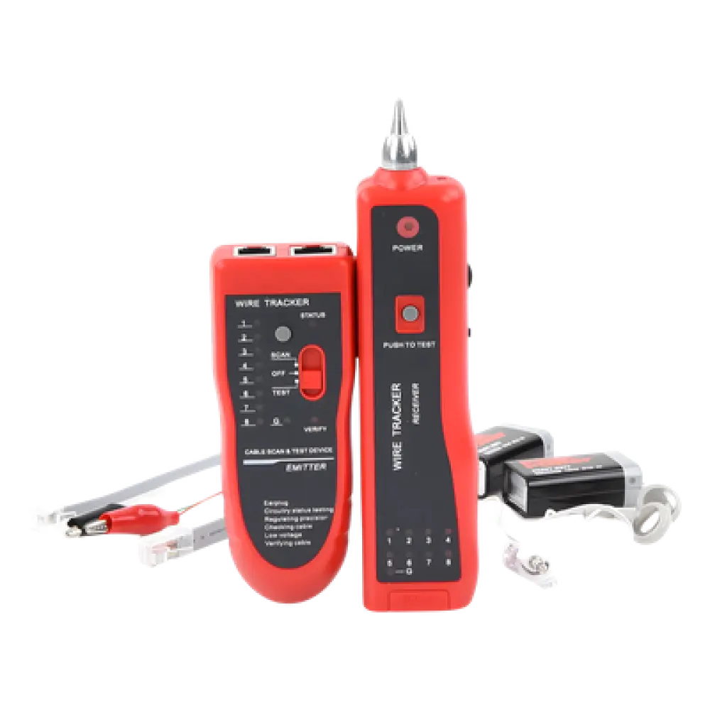 Detector de Cable con Generador de Tonos / Alcance 3 km (9,842 ft) / Prueba Continuidad y Configuración / Batería 9V DC