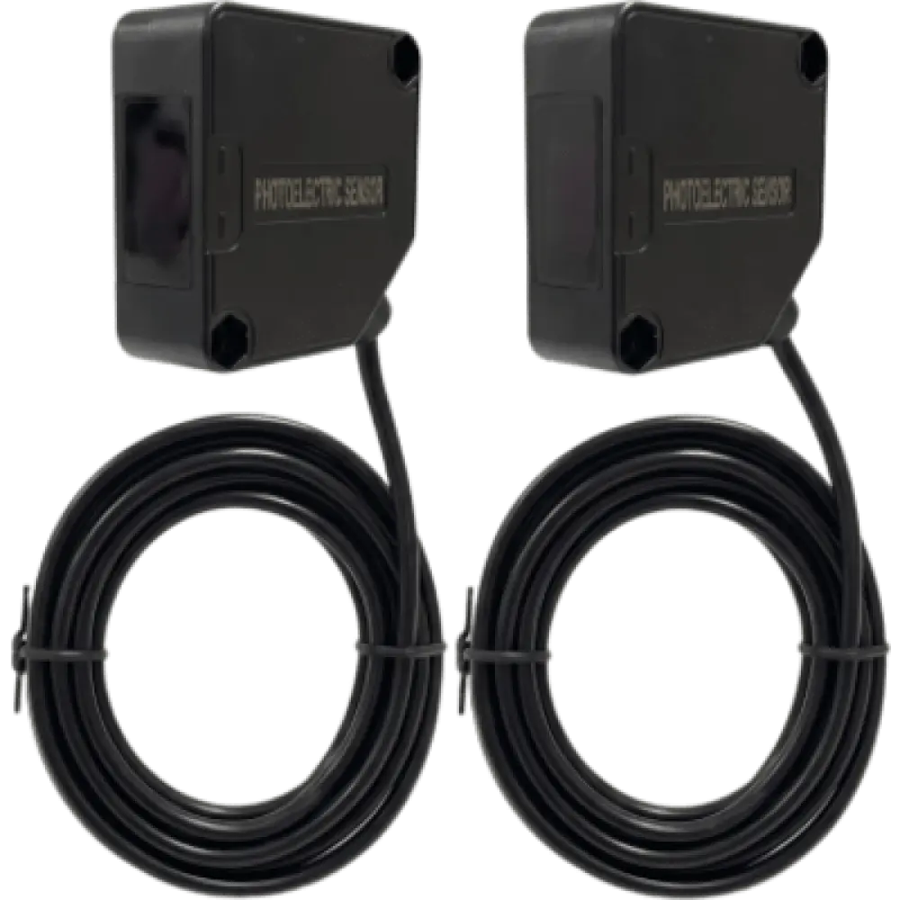 Fotocelda Infrarroja / 12-24 VCC / Alcance 25 m (82 ft) / Contactos NC-NO / Emisor y Receptor / Acceso Vehicular