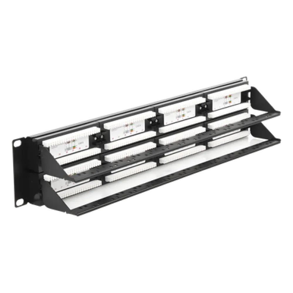 Panel de Parcheo de Impacto / 48 Puertos / Cat6 / 2U / 19 Pulgadas (48.26 cm) / T568A/T568B