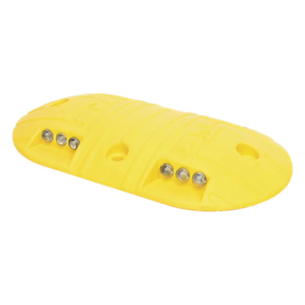 Boya Vial / Plástico Duradero / 20 Toneladas / LED Reflejantes / 4 Orificios / 8.7 x 4.7 x 1 pulgadas